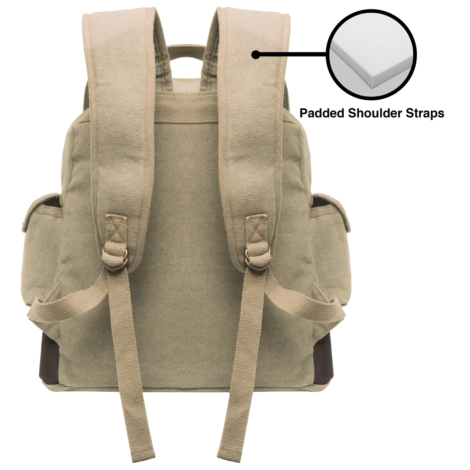Jeep An American Tradition Vintage Canvas Rucksack Backpack with